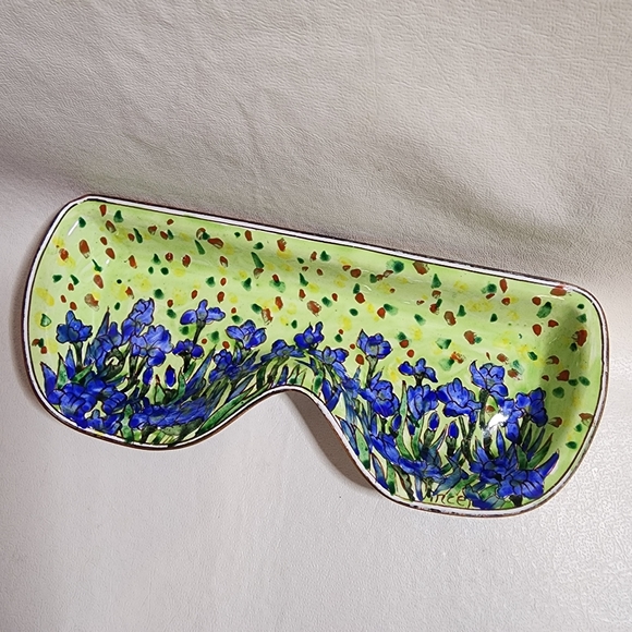 Kelvin Chen Other - Kelvin Chen Eyeglass Holder Enamel Glazed Copper Tray Floral Print 2009